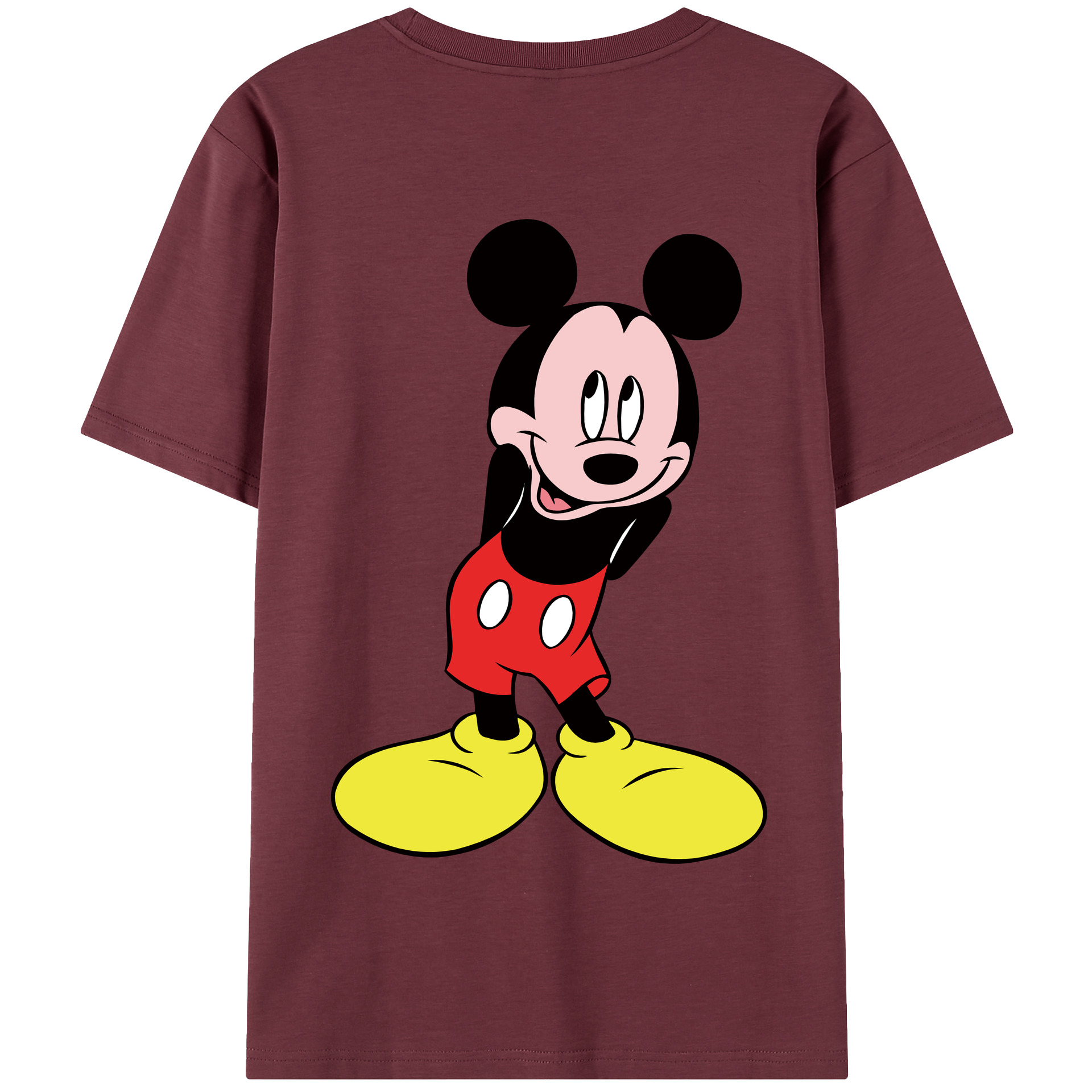 （画像用） ミッキーマウス Mickey Mouse 綿100％半袖Tシャツ（背面プリント）